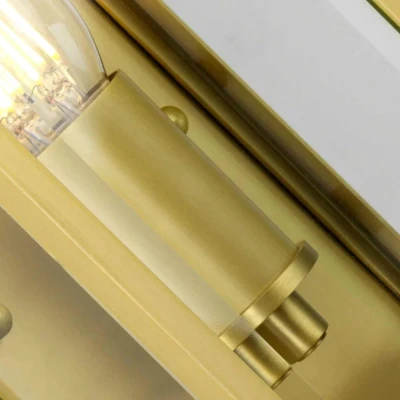 Afbeelding van Elstead Lighting LED Wand Buitenlamp Holborn 1X E14 Max 40W IP44 Dimbaar Brushed Brass
