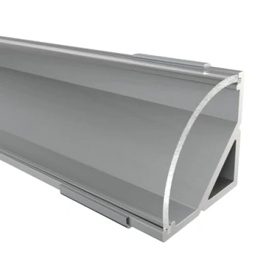 Afbeelding van Alumino Led hoekprofiel van geanodiseerd aluminium voor 16 mm ledstrips (bijv. Philips Hue met klikbare lichtafdekking 100 cm Spree