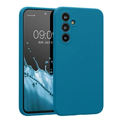 Afbeelding van kwmobile telefoonhoesje geschikt voor Samsung Galaxy A54 5G TPU backcover met siliconen coating Smartphone case in rifblauw