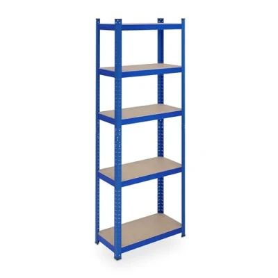 Afbeelding van Relaxdays Zware plank 180 x 60 30 cm tot 500 kg 5 niveaus staal blauw