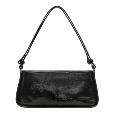 Afbeelding van Liebeskind Berlin Crossbody S FRANZIS Gelakt Gescheurd Zwart, zwart.