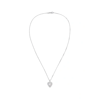 Afbeelding van Elli HERZ Zirkonia Liebe Ketting, Dames, Maat: 45, Silber