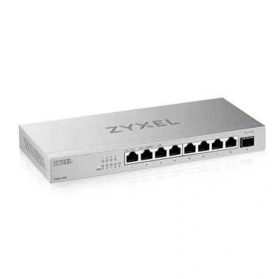 Image de Zyxel XMG 100 Series 108 Commutateur non géré 8 x 100/1000/2.5G + 1 Gigabit SFP / 10 SFP+ de bureau, fixation murale