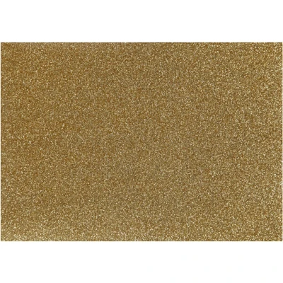 Afbeelding van Creotime Opstrijkfolie Glitter A5 Goud