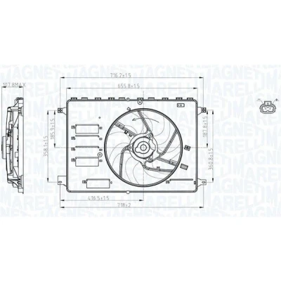 Afbeelding van MAGNETI MARELLI 069422761010 Radiator Ventilator 385 12 372 FORD: S Max Mk1