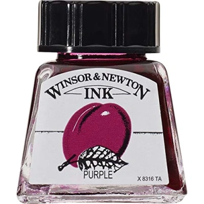 Image de Winsor &amp; Newton Encre à Dessiner Flacon 14ml 542 Pourpre Série 1