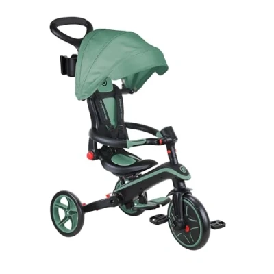 Image de Tricycle Globber Explorer 4 en 1 Evolutif et Pliable Vert Olive