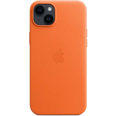 Afbeelding van Apple Magsafe Leren Back Cover Oranje iPhone 14 Plus
