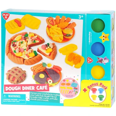 Afbeelding van Play Diner Cafe Kleiset, 8 Kleipotjes