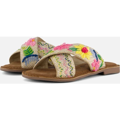 Afbeelding van Lazamani Livia Jute Dames Slippers Beige Maat 39