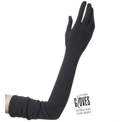Afbeelding van W WIDMANN MILANO Party Fashion 1449C Lange handschoenen, zwart, lengte ca. 60 cm, uniseks, carnaval, Halloween, themafeest
