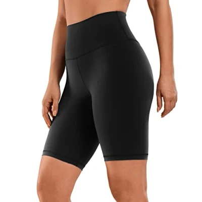 Afbeelding van CRZ Yoga Dames Broek Hoge Taille Shorts Atletisch Naked Feeling 20cm, zwart.