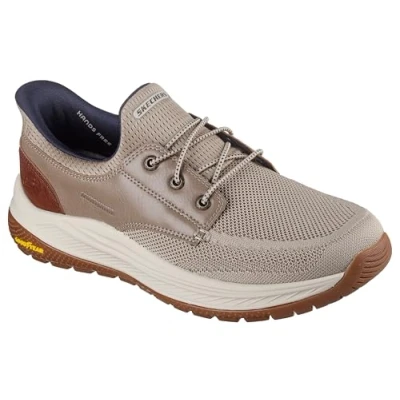 Afbeelding van Skechers Meroe Alden Sneakers voor heren, Taupe, 43 EU