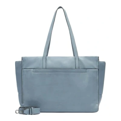 Afbeelding van LIEBESKIND BERLIN Leren Schoudertas Sky Sheep Natural Shopper Blue Heaven Blauwgrijs