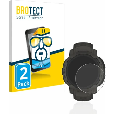 Afbeelding van BROTECT Screenprotector voor Garmin Instinct 2 Solar Folie Beschermfolie transparant (2 Stuks)