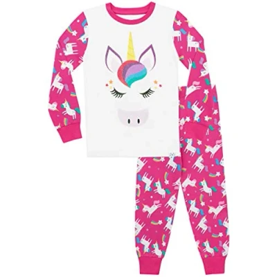 Afbeelding van Harry Bear Goed passende pyjamaset regenboog glitter eenhoorn meisjes, Meerkleurig