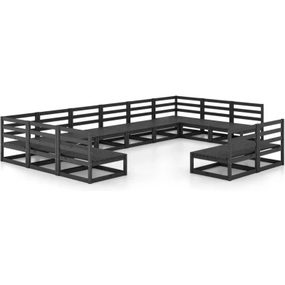 Afbeelding van vidaXL 12 delige Loungeset massief grenenhout