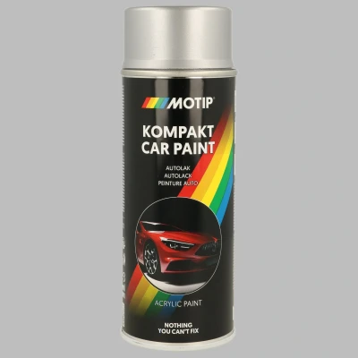 Afbeelding van MOTIP 55350 Voertuig combinatielak 400ml spuitbus zwart Kompakt silver metallic 12 ml