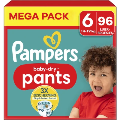 Afbeelding van Pampers Baby Dry Pants Maat 6 Mega Pack 96 stuks 14/19 KG