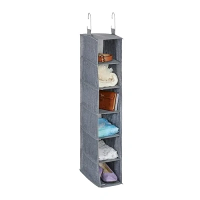 Afbeelding van Relaxdays kast organizer hangend 6 vakken kledingkast opbergsysteem stof
