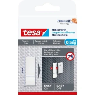 Afbeelding van Dubbelzijdige powerstrip Tesa behang en pleisterwerk 0.5kg