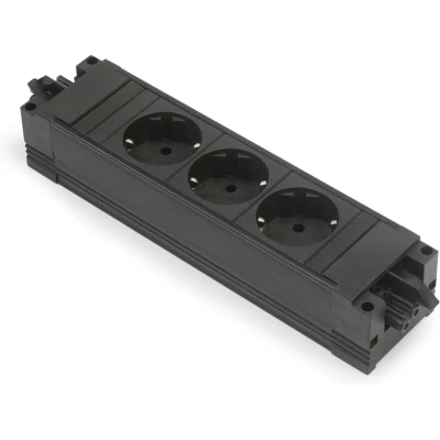 Afbeelding van Bachmann stekkerdoos met Wieland GST18® installatiestekker en 3 contacten / zwart