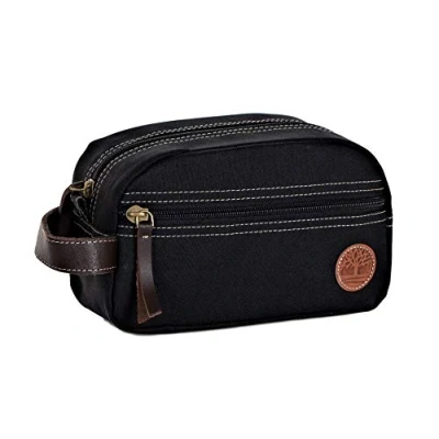 Afbeelding van Timberland Canvas Travel Kit voor heren, zwart, zwart.