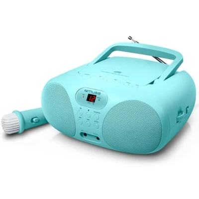 Afbeelding van Muse MD 203KB Boombox met radio/CD speler en microfoon, kids, lichtblauw