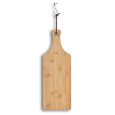 Afbeelding van Bamboe houten snijplank/serveerplank met handvat 44 x 16 cm Snijplanken Serveerplanken van bamboehout