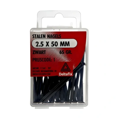 Afbeelding van Deltafix stalen nagel profi geblauwd 2.5 x 50 mm 65 gr.