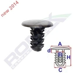 Afbeelding van ROMIX C60665 Clip FIAT: Grande Punto Hatchback