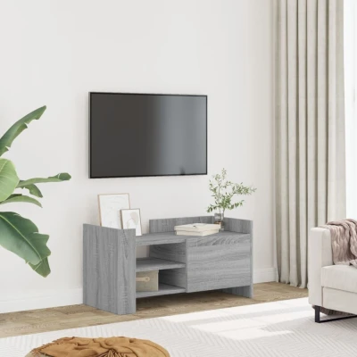 Afbeelding van Tv meubel 80x35x40 cm bewerkt hout grijs sonoma eikenkleurig