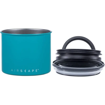 Afbeelding van Airscape Koffiebonen Voorraadpotten Koffie Staal Mat Turquoise 250 gram