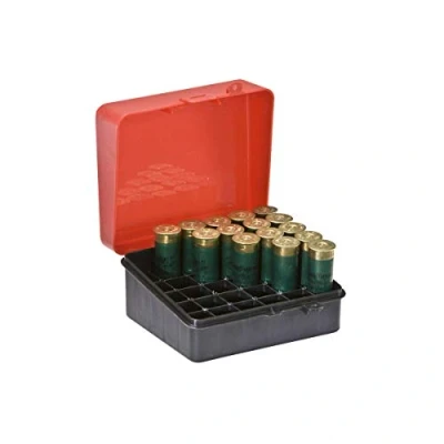 Afbeelding van Plano Shot Shell Case 12 gauge25 ronden, groen, shotgun munitiehouder, patroonhouder, hulsdoosAmmunitie Organizer