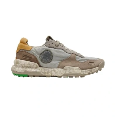 Afbeelding van Satorisan Chacrona Linen Casual Sneakers Mannen Vintage Leer en linnen Kleur Concrete Grey Maat 41