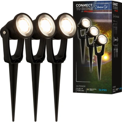 Afbeelding van Briloner LED tuinspot 3919035 Uitbreidingsset voor artikel 3918035 met grondpin Zwenkbaar IP65 22,5 x 5 6 cm Zwart gekleurd