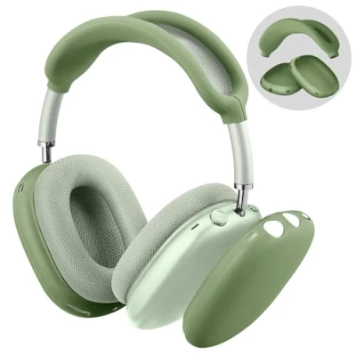 Afbeelding van Fintie AAPE005 siliconen hoes voor AirPods Max, krasbestendige en hoofdband beschermende accessoires Max (groen)