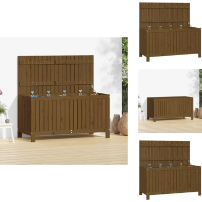 Afbeelding van Tuinbox 115X49X60 cm Massief grenenhout Honingbruin 121 x 55 64 /