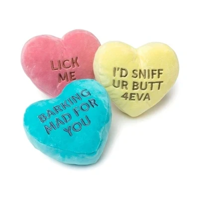 Afbeelding van Fuzzyard Plush Toy Candy Hearts 3 Pack Hondenspeelgoed stuks