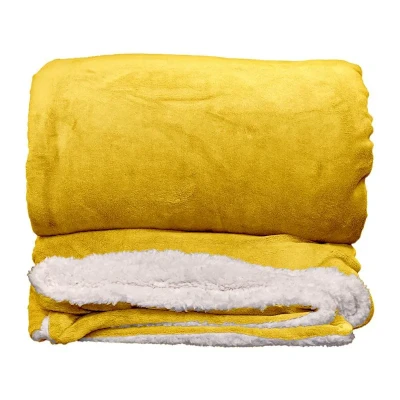 Afbeelding van Unique Living Lars XL Plaid 220x240 cm Bamboo Yellow