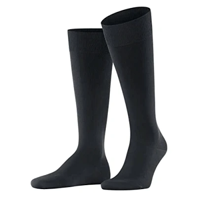 Afbeelding van FALKE Lufthansa Travel &amp; Comfort Ultra Energizing herensokken, ademend, katoen, sterke compressie, betere doorbloeding, ideaal voor reizen en zitten, 1 paar, Zwart (Black 3000) Kuitomtrek W4
