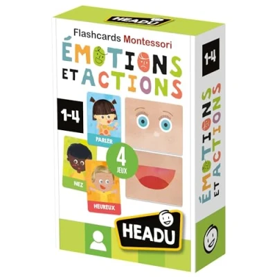 Image de Jeu découverte Headu Flashcards émotions et actions Montessori