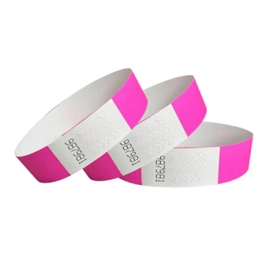 Afbeelding van CINTAPUNTO 1000 stuks tyvek instaparmbanden, identificatiearmbanden, festivalarmbanden, neonarmbanden, voor evenementen, veiligheid, feesten, scheurvast, 16 kleuren (neon roze)