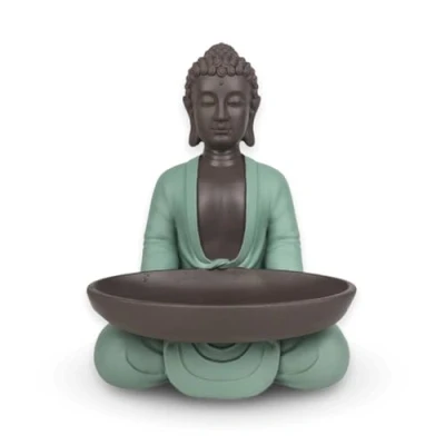 Image de Zen Arôme Statue Bodhi avec plateau vide poche en polyrésine
