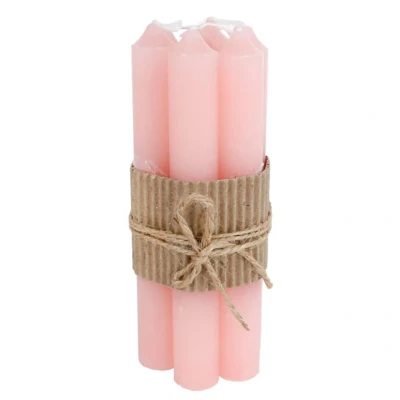 Afbeelding van Gifts Amsterdam Tafelkaars &quot;Ambiance&quot; lichtroze groot 7 stuks