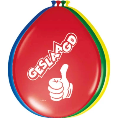 Afbeelding van Ballon Geslaagd 8 stuks