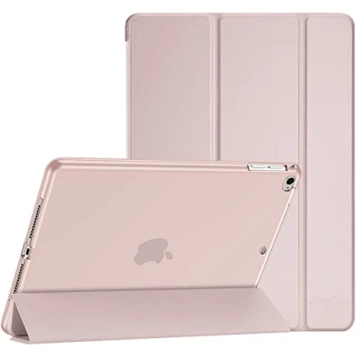 Afbeelding van ProCase Schokbestendige hoes voor iPad 9,7 inch 2017/2018 5e / 6e generatie, Air 1/2, beschermhoes, standfunctie en slaapfunctie, automatische wekker, roze