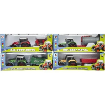Afbeelding van Tractor diecast met aanhanger 3137