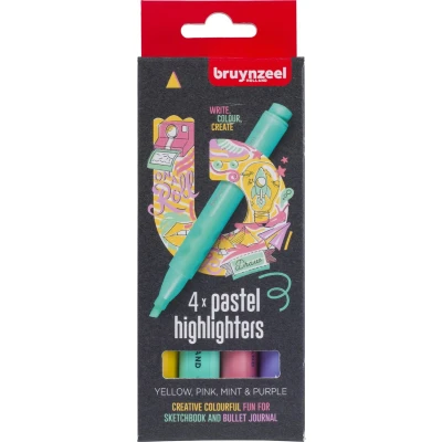 Afbeelding van Bruynzeel 4 highlighters pastel 60283104