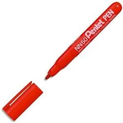 Afbeelding van Viltstift Pentel NN50 rond rood 1.5 3mm
